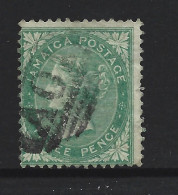 Jamaica 1860 - 1863 3d Green QV Pineapple Watermark QV GU , Sound Stamp - Jamaïque (...-1961)