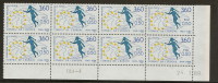 (d) Bloc De 8 Tlmbres N°101 (conseil De L´europe) (valeur Franc Et Ecu) (date 24/01/1989) - Dienstmarken