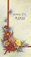 Carte: FETE DES MERES:  Bonne Fête Maman . Fleurs En équerre. - Festa Della Mamma