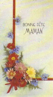 Carte: FETE DES MERES:  Bonne Fête Maman . Fleurs En équerre. - Moederdag