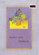 Carte FETE DES MERES:  Bonne Fête Maman . Fleurs Lys Et Autres En Panier Osier - Festa Della Mamma