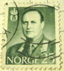 Norway 1958 King Olav V 25ore - Used - Oblitérés