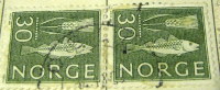 Norway 1962 Ear Of Wheat And Fish Pair 30c - Used - Oblitérés