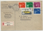 1952 Einschreiben Meiringen Gewerbeschau Mit 100 Jahre Nachrichtenwesen KW 25 - Storia Postale