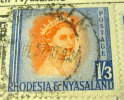 Rhodesia And Nyasaland 1954 Queen Elizabeth II 1s3d - Used - Rhodesia & Nyasaland (1954-1963)