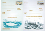 WHALE, 2X  2003, CARD STATIONERY, ENTIER POSTAL, UNUSED, ROMANIA - Wale