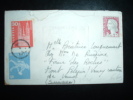 LETTRE MIGNONNETTE TYPE MARIANNE DE DECARIS 0,25 F OBL. MECANIQUE 5-1-1965 ANGOULEME (16 CHARENTE) + TAXE TP SUISSE - 1960 Marianne Of Decaris