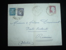 LETTRE TYPE MARIANNE DE DECARIS 0,25 F OBL. 20-7-1961 CAUDRY (59 NORD) + TAXE POSTE RESTANTE TP ITALIE - 1960 Marianne (Decaris)