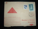 CARTE REMBOURSEMENT TP RODEZ 1,00 F + TROYES 0,10 F OBL. MECA. ?-6-1967 LA GARENNE COLOMBES (92 HAUTS DE SEINE) - Postal Rates