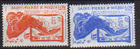 SAINT PIERRE & MIQUELON.   La Pêche .   Yv.# 480/81 ,   Deux  T-p  Neufs **. - Unused Stamps