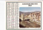 Almanach Des PTT 1972  "Sospel (Alpes-Maritimes) / Colmar (Bas-Rhin)"  Pont, Rivière, Barque, Alsace, OBERTHUR - Grossformat : 1971-80