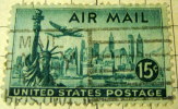 USA 1947 Air Liberty And New York City 15c - Used - Used Stamps