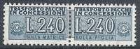 1955-81 ITALIA PACCHI IN CONCESSIONE 240 LIRE MNH ** - RR10386-5 - Consigned Parcels