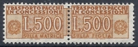 1955-81 ITALIA PACCHI IN CONCESSIONE 500 LIRE MNH ** - RR10389 - Concessiepaketten