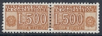 1955-81 ITALIA PACCHI IN CONCESSIONE 500 LIRE MNH ** - RR10390-3 - Pacchi In Concessione
