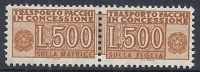 1955-81 ITALIA PACCHI IN CONCESSIONE 500 LIRE MNH ** - RR10390-6 - Consigned Parcels