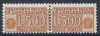 1955-81 ITALIA PACCHI IN CONCESSIONE 500 LIRE MNH ** - RR10392-5 - Pacchi In Concessione