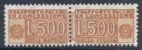 1955-81 ITALIA PACCHI IN CONCESSIONE 500 LIRE MNH ** - RR10392-6 - Concessiepaketten