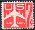 USA 1958 Air. - Silhouette Of Jet Airliner - 7c Red FU - 2a. 1941-1960 Usati