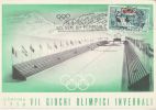 ITALY 1956 CORTINA D'AMPEZZO SPECIAL POSTCARD WITH POSTMARK - Inverno1956: Cortina D'Ampezzo