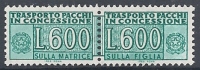 1955-81 ITALIA PACCHI IN CONCESSIONE 600 LIRE MNH ** - RR10402-4 - Concessiepaketten