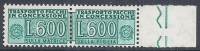 1955-81 ITALIA PACCHI IN CONCESSIONE 600 LIRE MNH ** - RR10404-2 - Concessiepaketten
