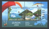 Jugoslawien – Yugoslavia 2004 Europa CEPT Souvenir Sheet MNH, 2 X; Michel Nr. Block 57 - Blokken & Velletjes