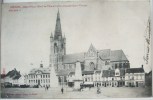 Cpa Precurseur Eecloo Eeklo Grand Place Hotel De Ville Eglise Decanale St Vincent Voyagé 1900  Timbre Cachet - Eeklo