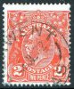 Australia 1926-1930 King George V Small Multi Wmk 2d Red Used - DERWENT Tasmania - Used Stamps