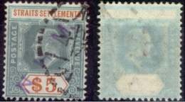 Straits Settlements-0001 - 1902 - Y&T N. 90 (o), Privo Di Difetti Occulti.- - Straits Settlements