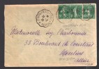 FRANCE 1926 N° 159  Bande De 3 Obl. Ambulant  St. Germain Des Fossés à Nevers - Covers & Documents