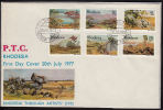 Cov521 Rhodesia (Zimbabwe) 1977,  SG543-548 Landscape Paintings  FDC - Rhodesië (1964-1980)