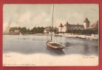 P821 Morges,port,les Quais,Arsenal,Barque. Cachet Renens 1919. - Morges