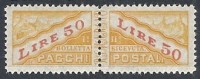 1946 SAN MARINO PACCHI POSTALI 50 LIRE SENZA FILIGRANA MH * - RR10493 - Pacchi Postali