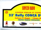 X MAX BIG Adesivo Stiker Etiqueta PLACCA TARGA RALLYE 23 CONCA D'ORO CM. 22 X 42 CAR RACE SEE AUTOMOBILIA - Targhe Rallye