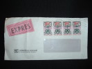 LETTRE EXPRES TP ACADEMIE DES SCIENCES D'OUTRE-MER 1,00 X4 OBL. MECANIQUE 4-1-1974 PARIS 17 (75) + ARRIVEE 27 EURE - Tarifs Postaux