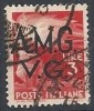 1945-47 TRIESTE AMG VG USATO DEMOCRATICA 3 LIRE - RR10519 - Afgestempeld