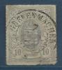 LUXEMBOURG , 10 C  , Type Percé En Lignes Colorées , 1865 - 73 - 1859-1880 Armarios