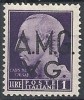 1945-47 TRIESTE AMG VG IMPERIALE 1 LIRA MNH ** - RR10520 - Mint/hinged