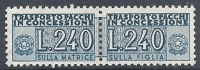 1955-81 ITALIA PACCHI IN CONCESSIONE 240 LIRE MNH ** - RR10528 - Colis-concession