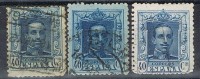 Sello 40 Cts Alfonso XIII Vaquer, Variedad Color 1922, Num 319-319a-319b º - Used Stamps