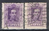 Sello 20 Cts Alfonso XIII Vaquer, Variedad Color 1922, Num 316-316a º - Usados