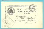 Carte Postale De Service / Chemin De Fer Met Cirkelstempel En Spoorwegstempel NESSONVAUX Op 25/5/1911 - Sonstige & Ohne Zuordnung