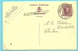 Entier Met Cirkelstempel CHARLEROY Met Naamstempel (griffe D´origine) PONT-DE-LOUP (Depots-Relais) - Griffes Linéaires