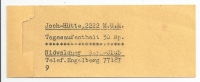 Ticket  "Tagesaufenthalt Jochhütte Ob Engelberg"         1939 - Switzerland