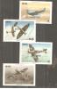 Nevis 1986 World War II Spitfire Fighter Plane Set (4) MNH Specimen Overprint - St.Kitts En Nevis ( 1983-...)