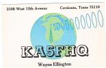 CARTE RADIO QSL - U.S.A. - CORSICANA - TEXAS - 1981. - Radio Amatoriale