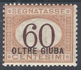 1925 OLTRE GIUBA SEGNATASSE 60 CENT MH * - RR10557 - Oltre Giuba