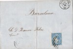 Envuelta VALENCIA 1865, Parrilla Numeral - Lettres & Documents