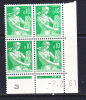 FRANCE N°1231 10C VERT TYPE MOISSONNEUSE COIN DATE DU 2.2.1961 NEUF SANS CHARNIERE - 1960-1969
